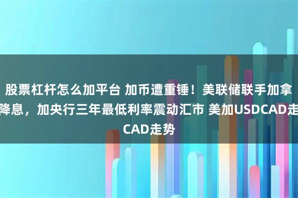 股票杠杆怎么加平台 加币遭重锤！美联储联手加拿大降息，加央行三年最低利率震动汇市 美加USDCAD走势