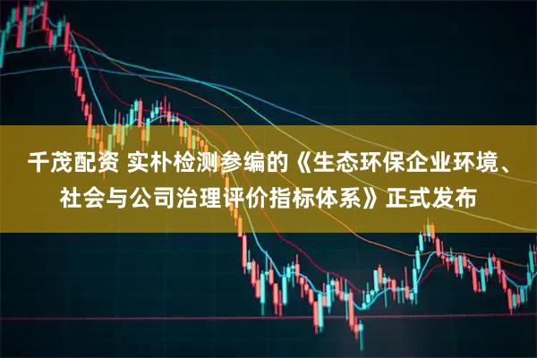 千茂配资 实朴检测参编的《生态环保企业环境、社会与公司治理评价指标体系》正式发布