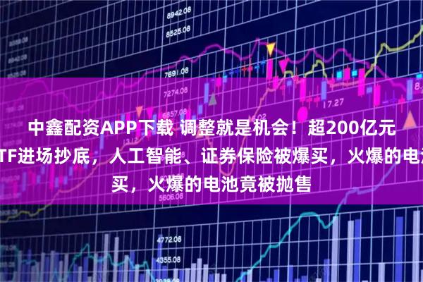 中鑫配资APP下载 调整就是机会！超200亿元资金借道ETF进场抄底，人工智能、证券保险被爆买，火爆的电池竟被抛售